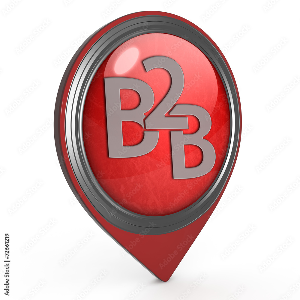 B2B pointer icon on white background B2B pointer icon on white background