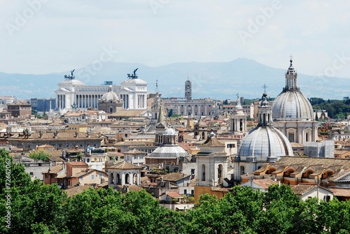 Rome city aerial view from San Angelo castle