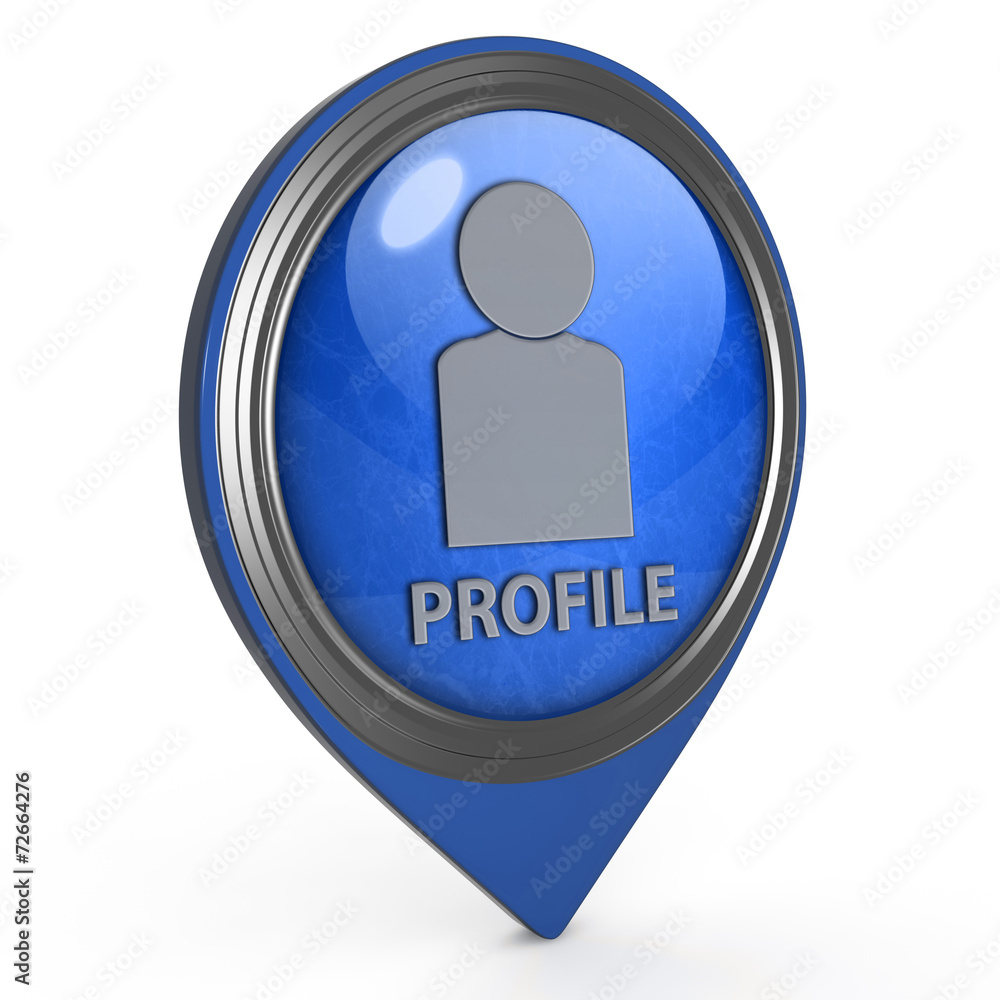 Profile pointer icon on white background Profile pointer icon on white background