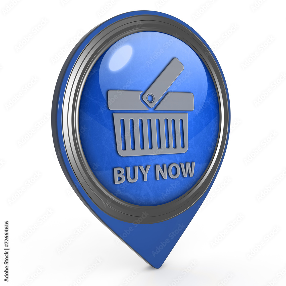 Buy now pointer icon on white background Buy now pointer icon on white background