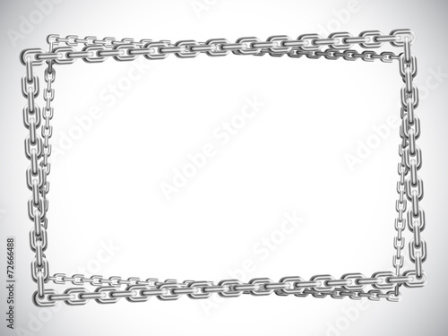 Metal chain frame.