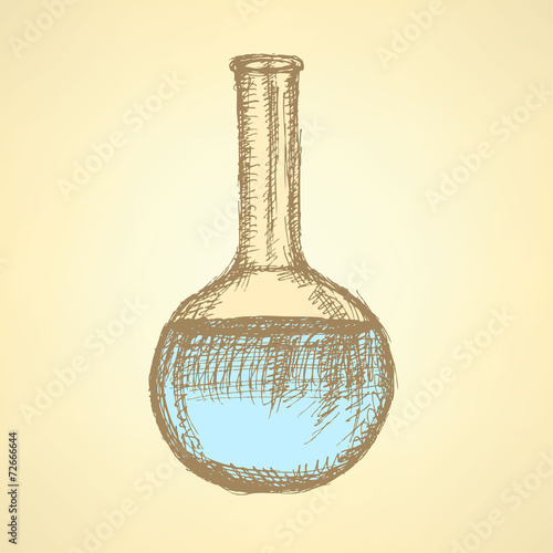 Sketch beaker in vintage style