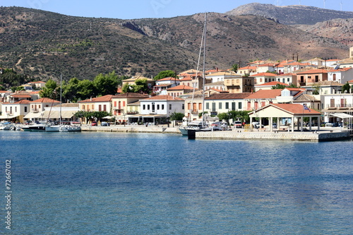 galaxidi town next to the Mediterranean sea in greece 