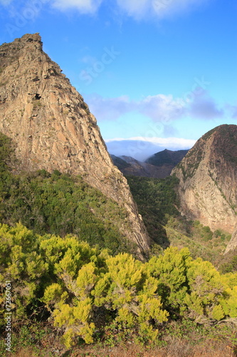 landscape of the island of La Gomera