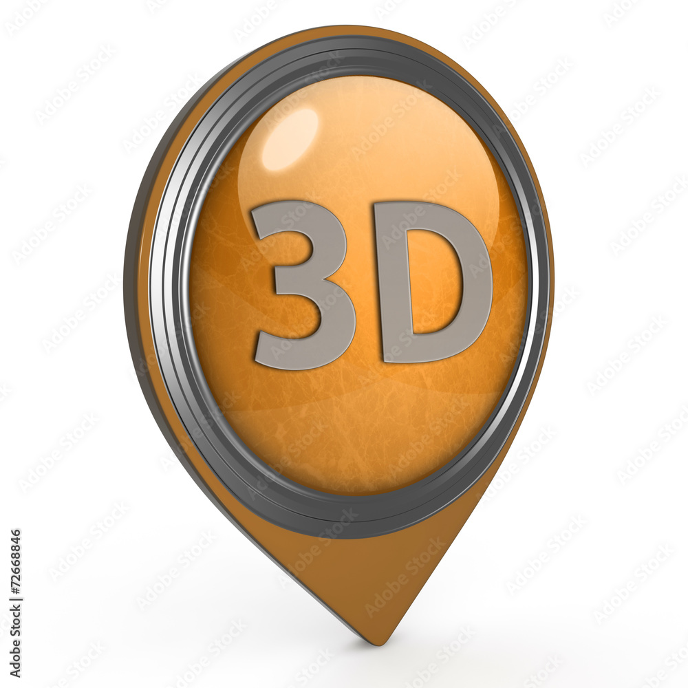 3d pointer icon on white background 3d pointer icon on white background