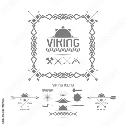 Viking icons, design elements