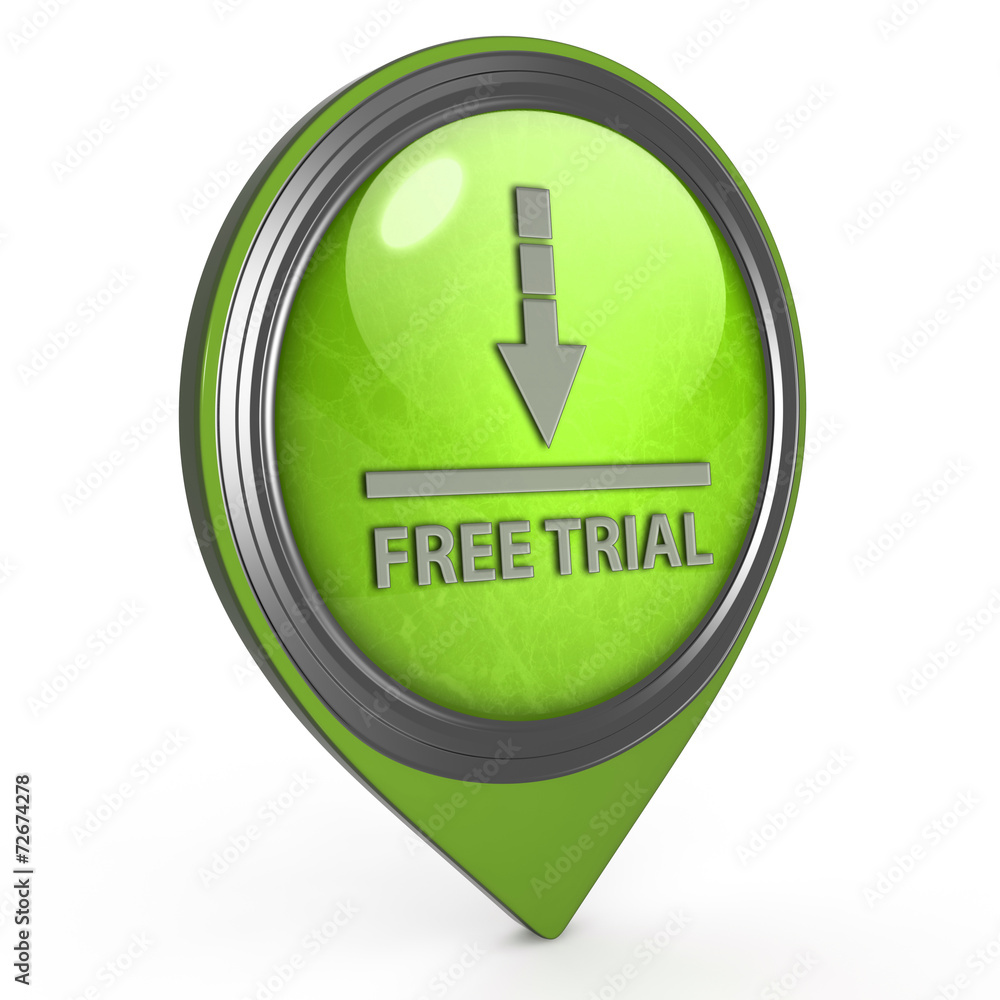 Free trial pointer icon on white background Free trial pointer icon on white background