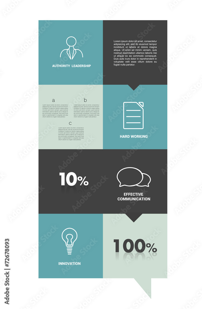 Fototapeta premium Modern flat website template.