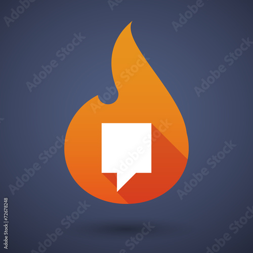 Flame icon with a tooltip