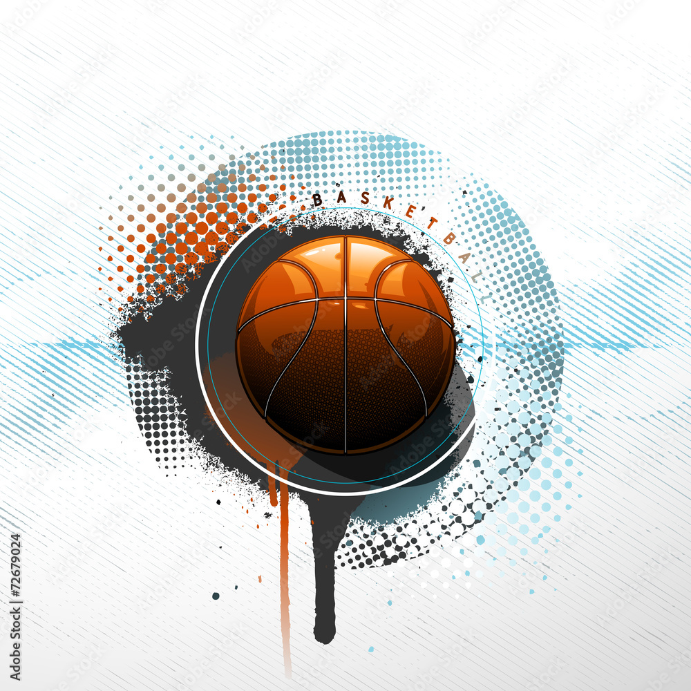 Fototapeta premium Grunge basketball background