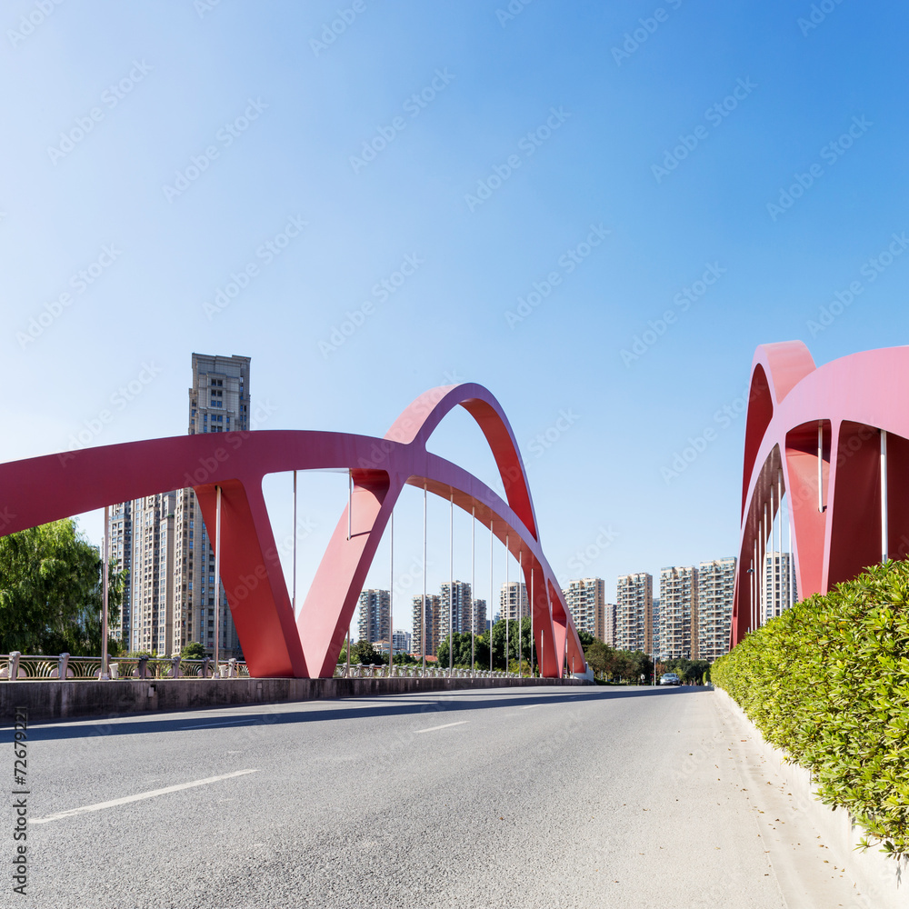 Fototapeta premium Road bridge of modern city in china