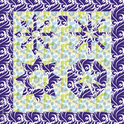 Patterned frame of curls