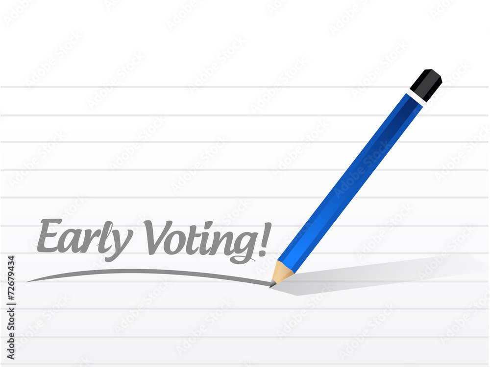 early voting message illustration design early voting message illustration design
