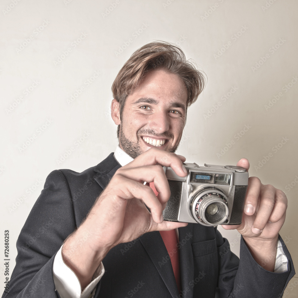 Fototapeta premium Vintage photographer