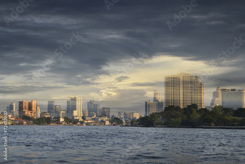 Bangkok cityscape Modern building river side © grapestock