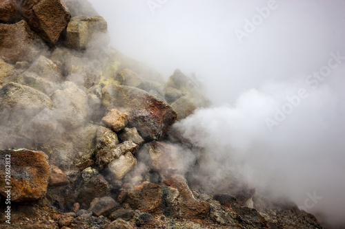 Smoking fumarole in Iceland