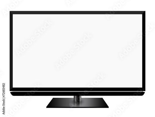 Smart TV screen isolated on white background
