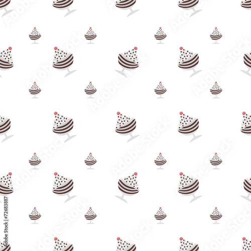 Vector background for chocolate ice cream in cup