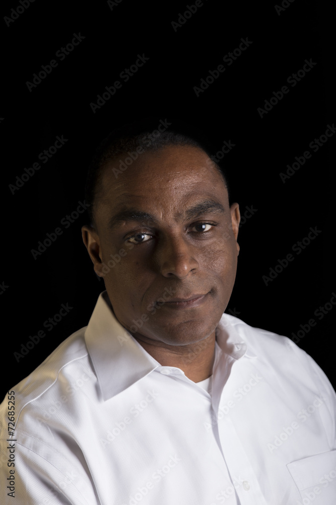 Portrait of a man on a black background Portrait of a man on a black background