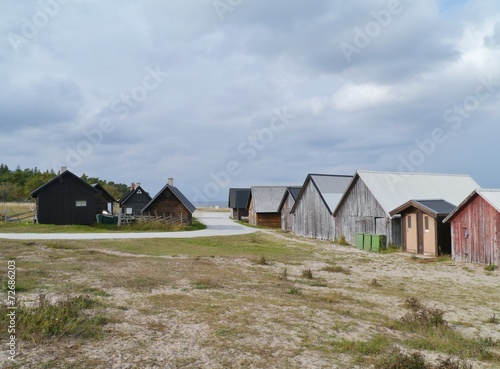 Fisherman houses on the island Gotland in Sweden