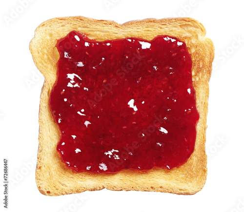 Toasted bread with jam photo