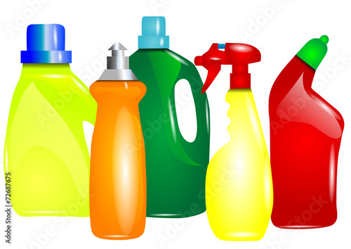 multicolor cleaning products
