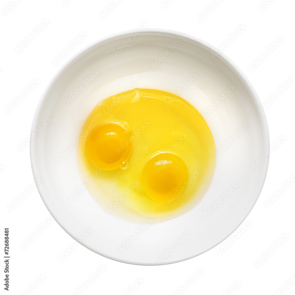 Two raw eggs. Two raw eggs.