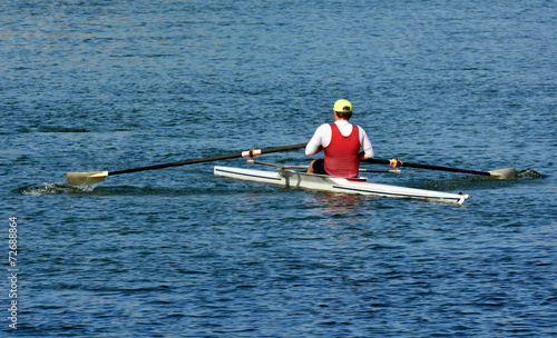 Man rowing a rowboat