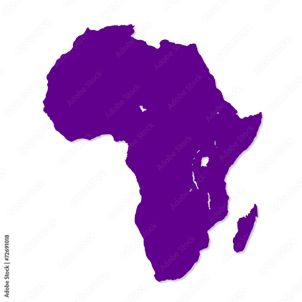 Purple image of modern Africa map
