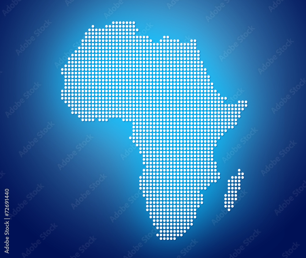 Image of modern optimally dotted Africa map
