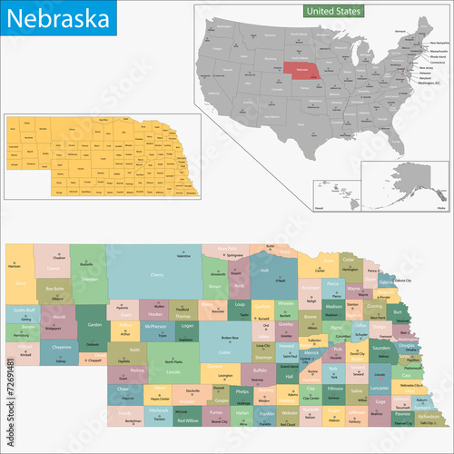 Nebraska map