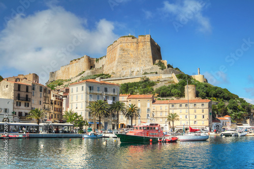Obraz na płótnie The Port de Plaisance of Bonifacio, Corsica, France w salonie