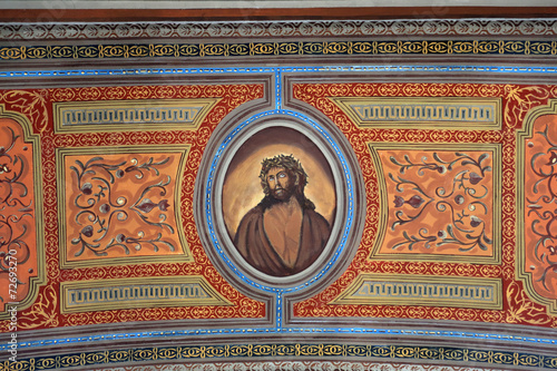 Christ's head with a crown of thorns