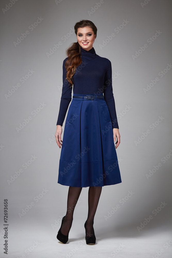 Business woman evening makeup clothes for meetings and walks Business woman evening makeup clothes for meetings and walks