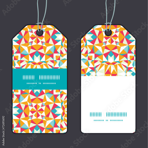 Vector colorful triangle texture vertical stripe frame pattern