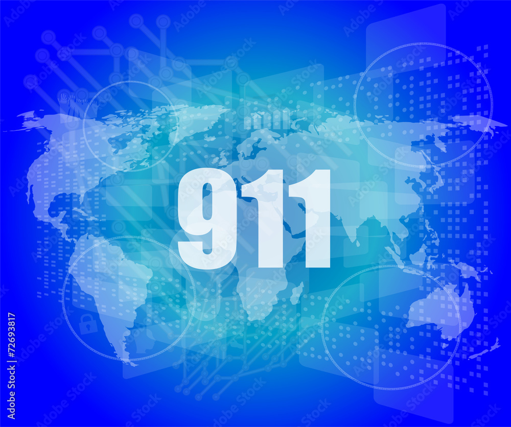 911 words on digital touch screen interface