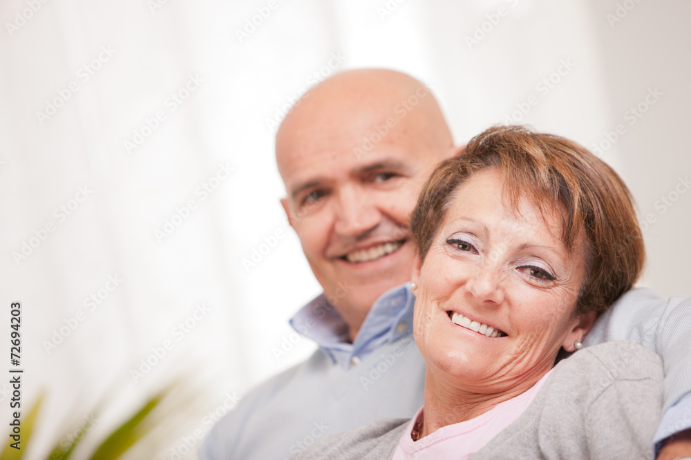 old woman smiling happily with his husband old woman smiling happily with his husband
