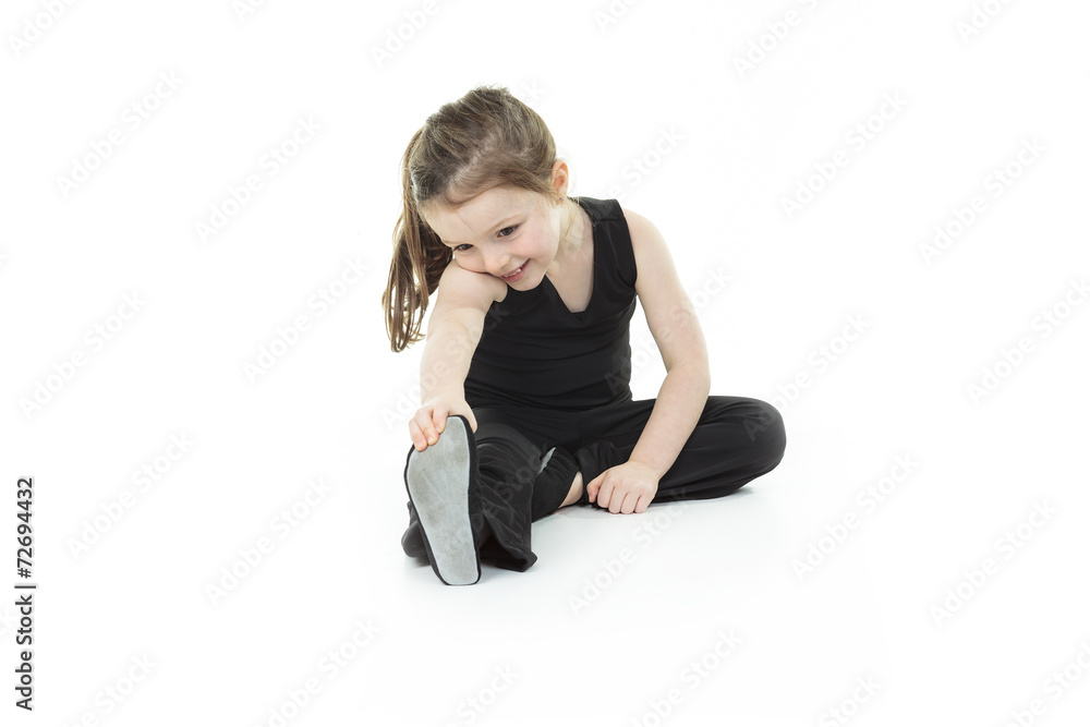 Dance child stretching Dance child stretching