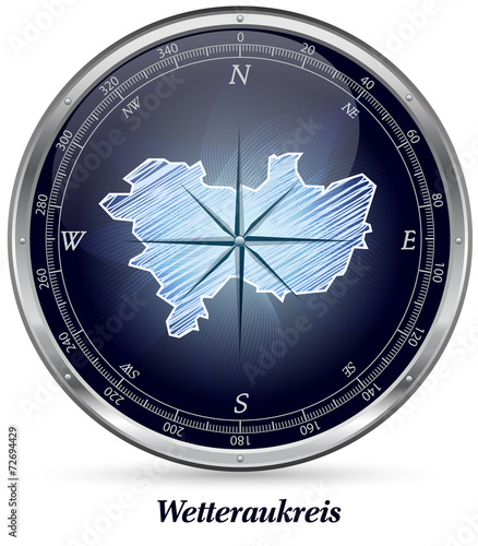 Karte von Wetteraukreis