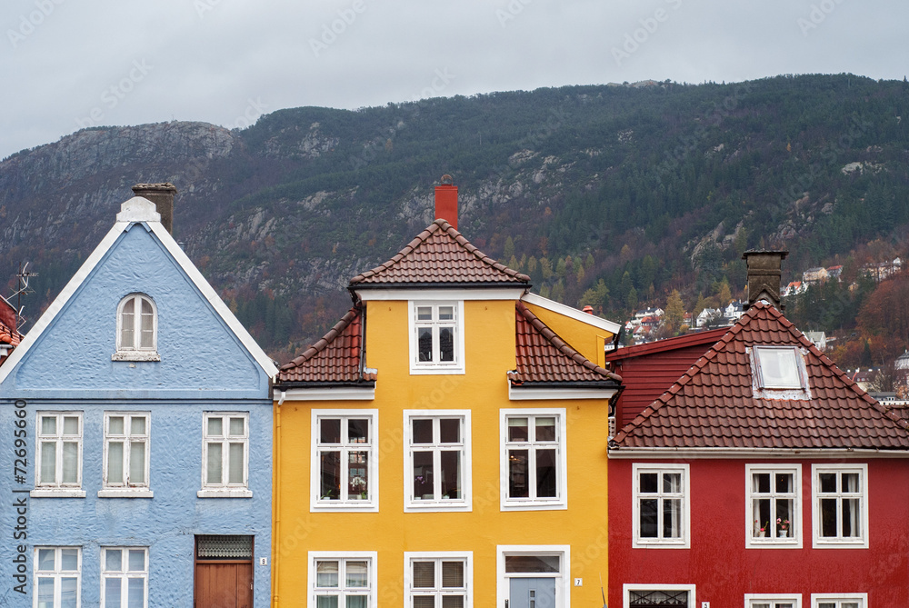 traditional houses in Bergen, Norway