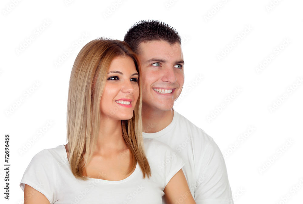 Loving couple isolated Loving couple isolated