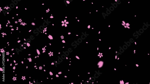 グラフィカルな桜吹雪E
