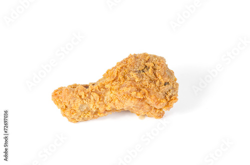 Fried chicken on white back...