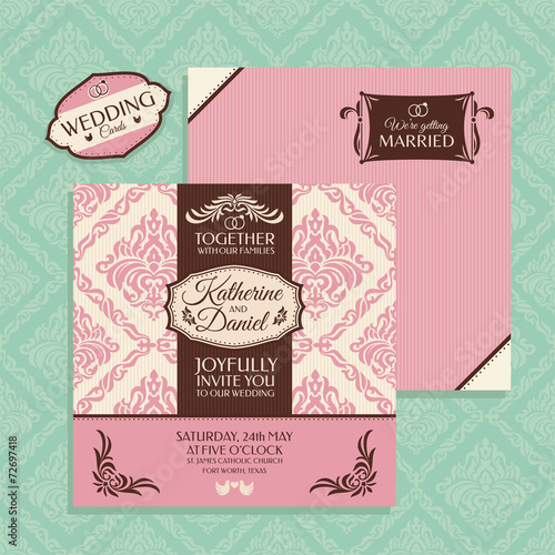 Floral wedding card