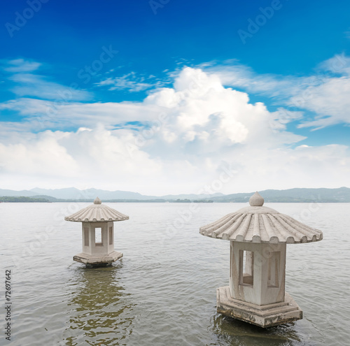 beautiful the west lake scenery in hangzhou,China