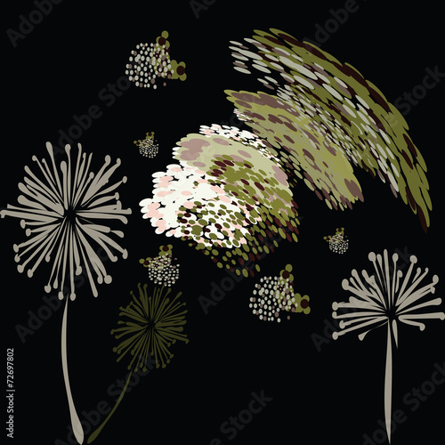 fluffy pattern black