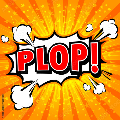 Plop! Comic Expression Vector Text