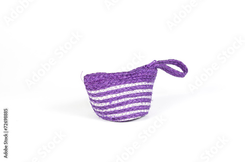 fiber bags isolated on whit...