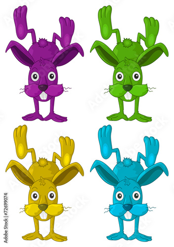 Rabbits handstand