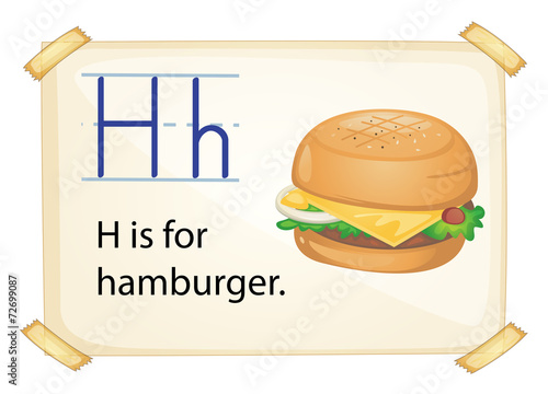 Hamburger flashcard